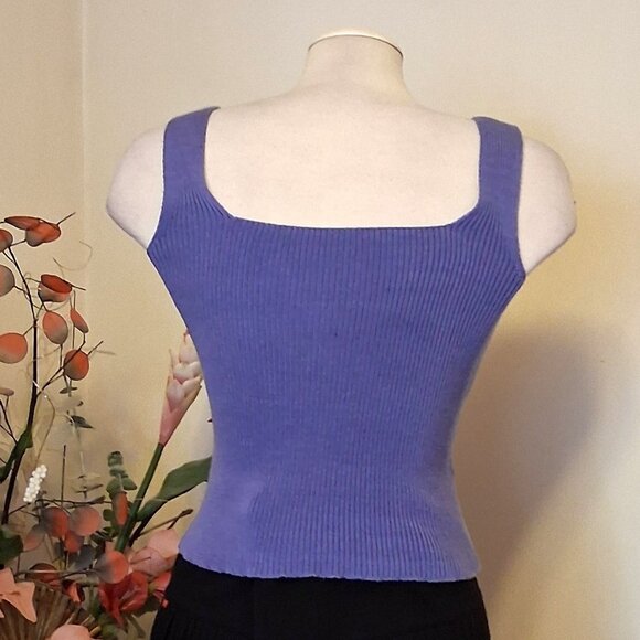 NWOT Kroshetta Stretchy Cardigan Knit Tank Top Camisoles Sleeveless Sweater - Picture 5 of 7
